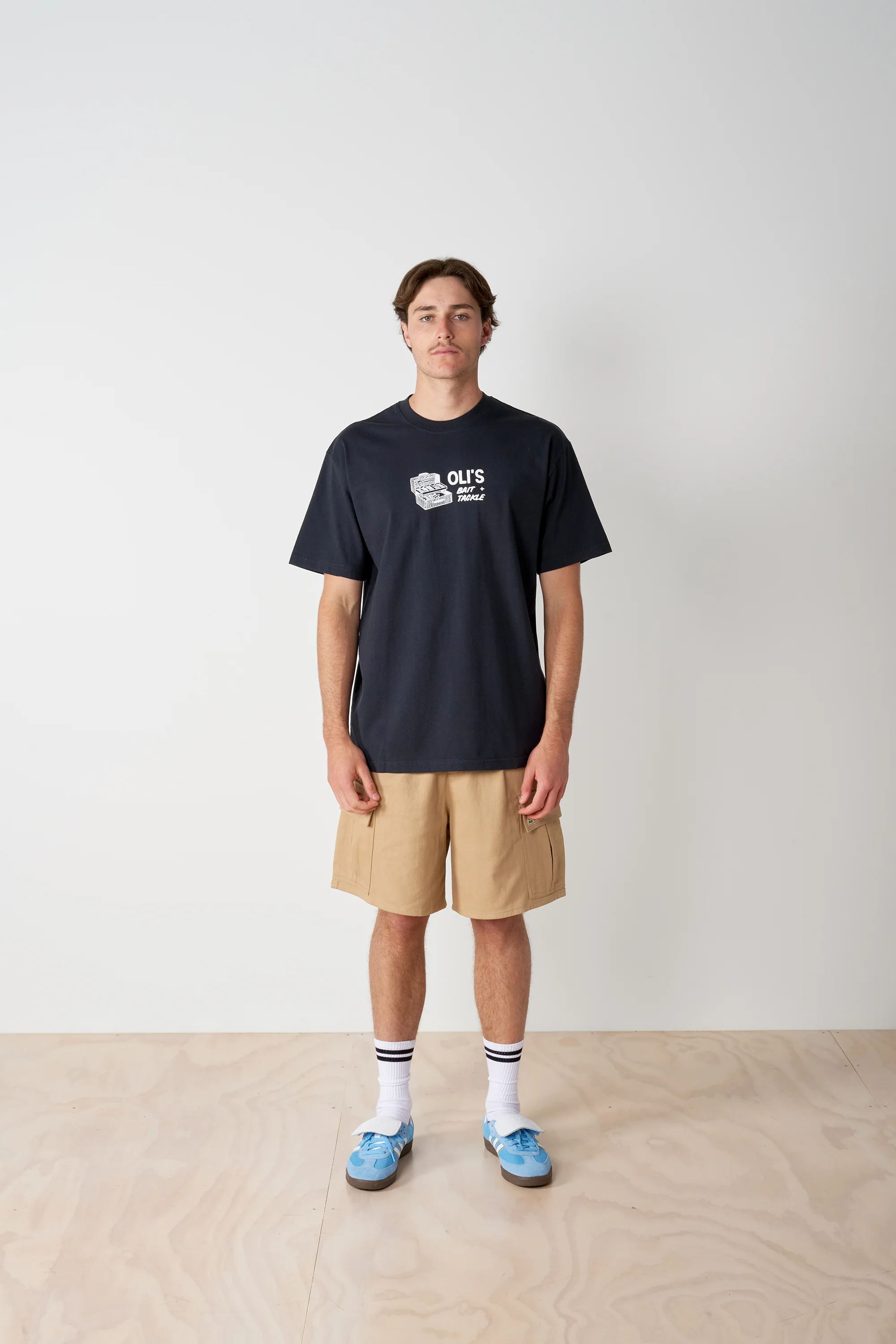 Bait & Tackle Back Print T - Navy - Image 5