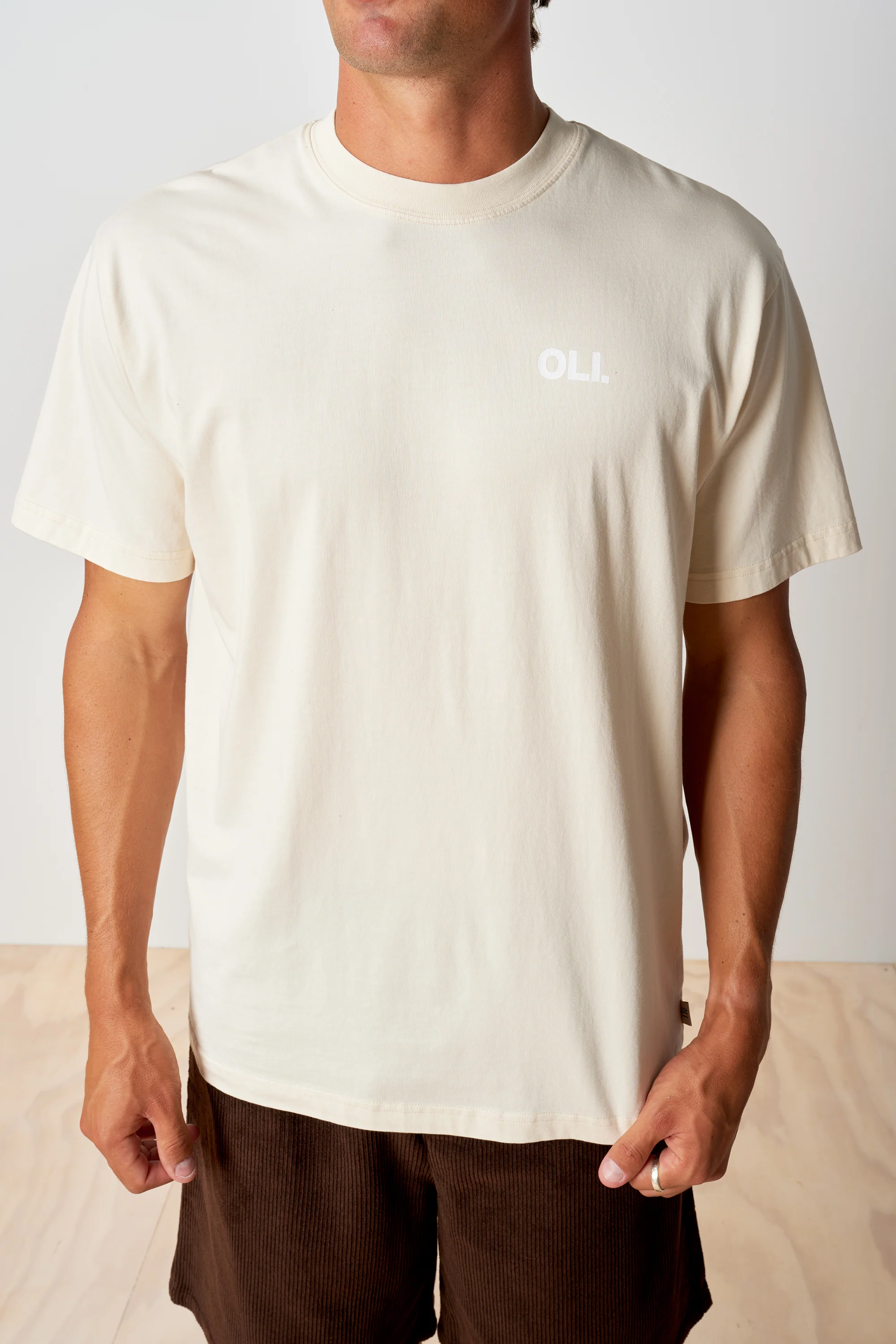 Emblem Back Print T - Butter - Image 5