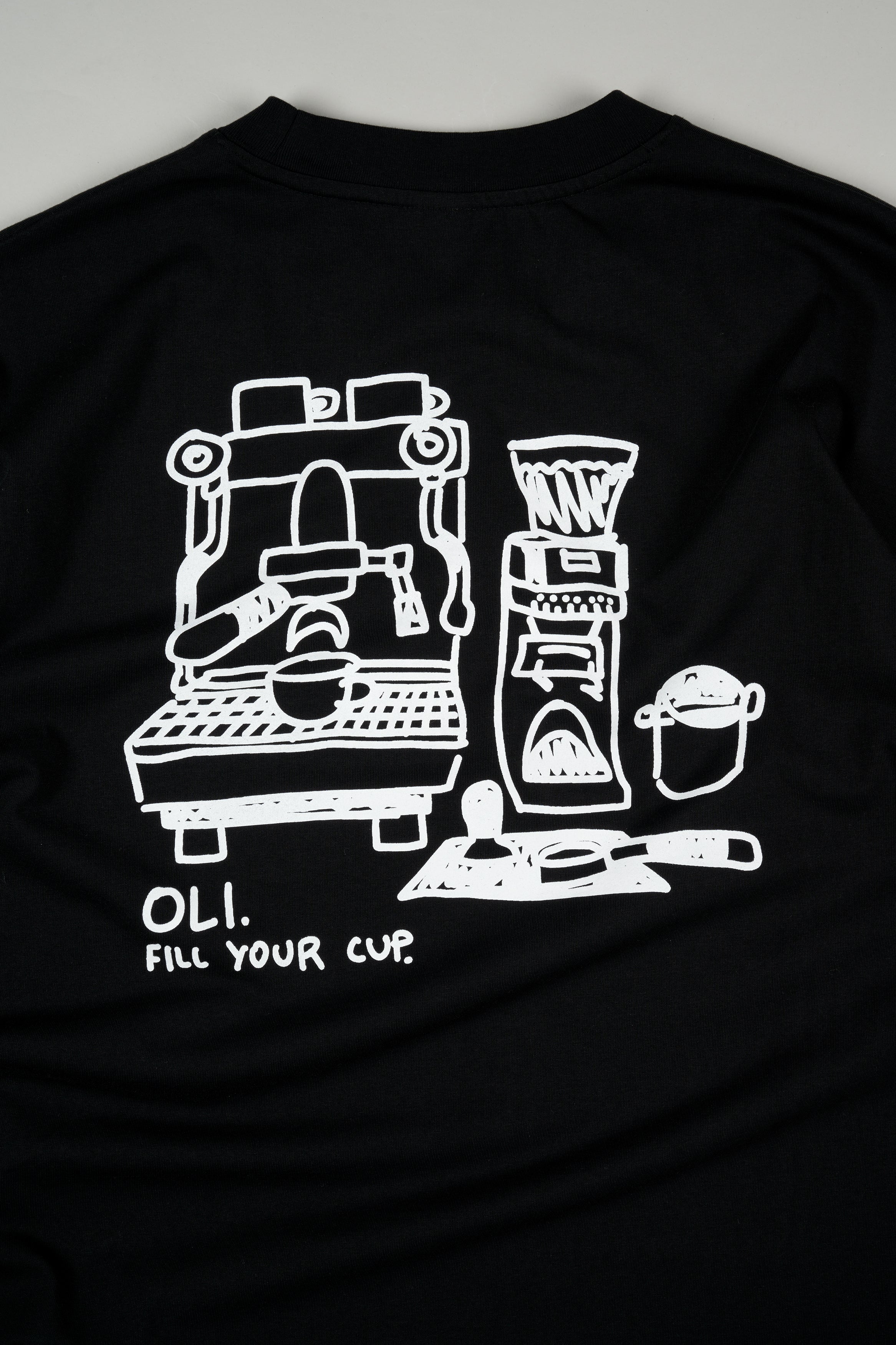 Fill Your Cup Back Print T - Black - Image 3