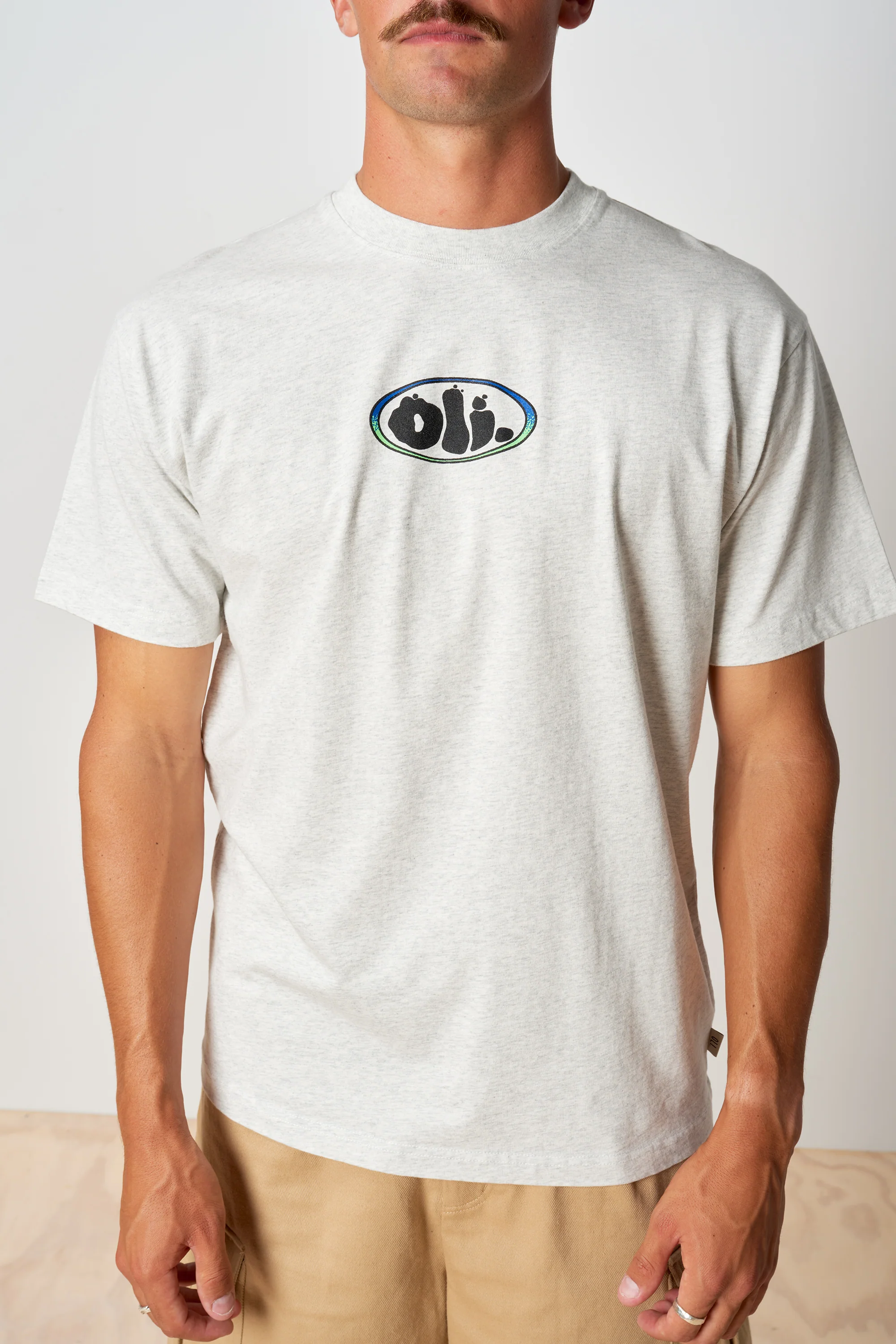 Fluid Logo T - Snow Marle - Image 4