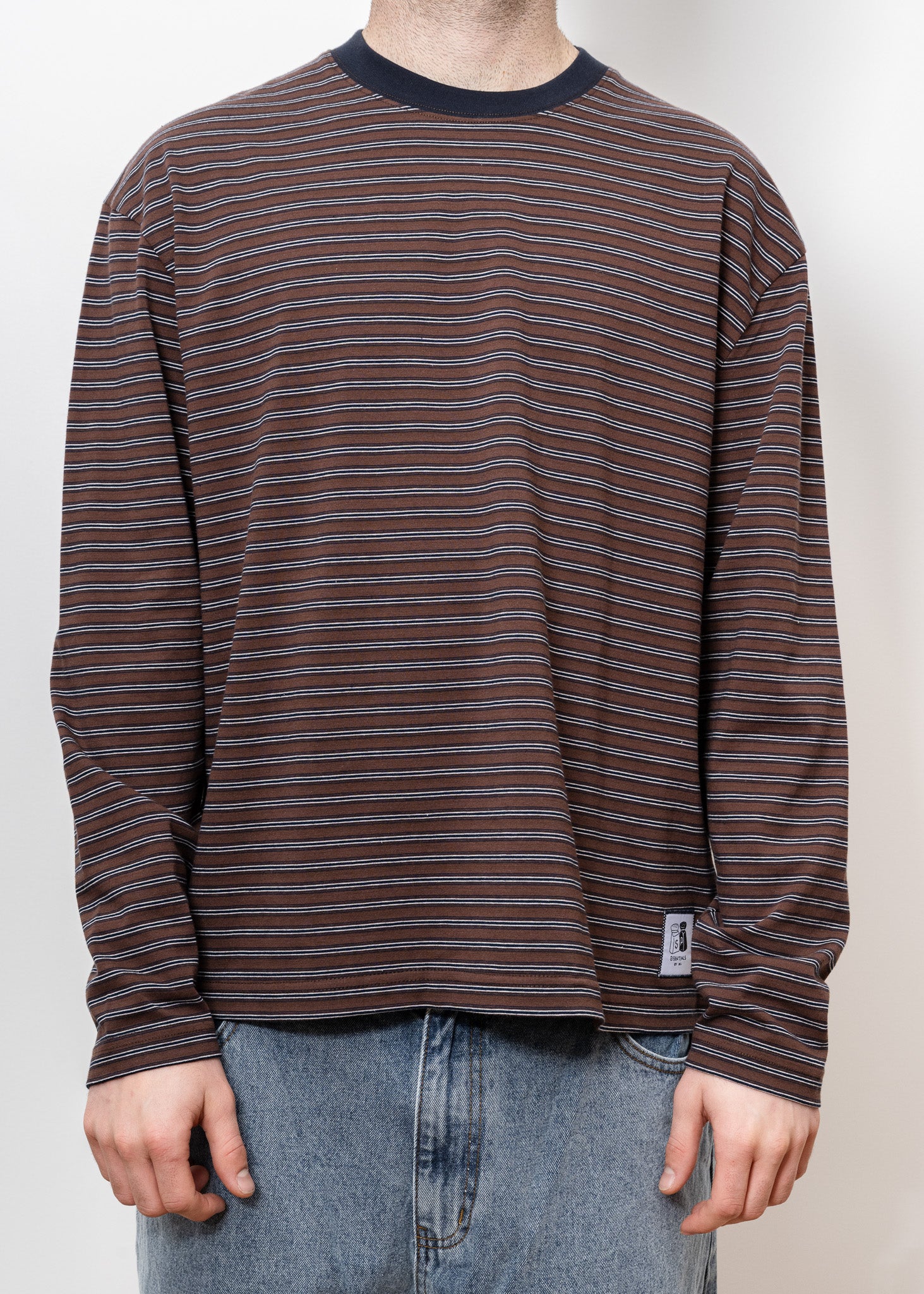 Jamie Stripe Long Sleeve T - Brown - Image 4