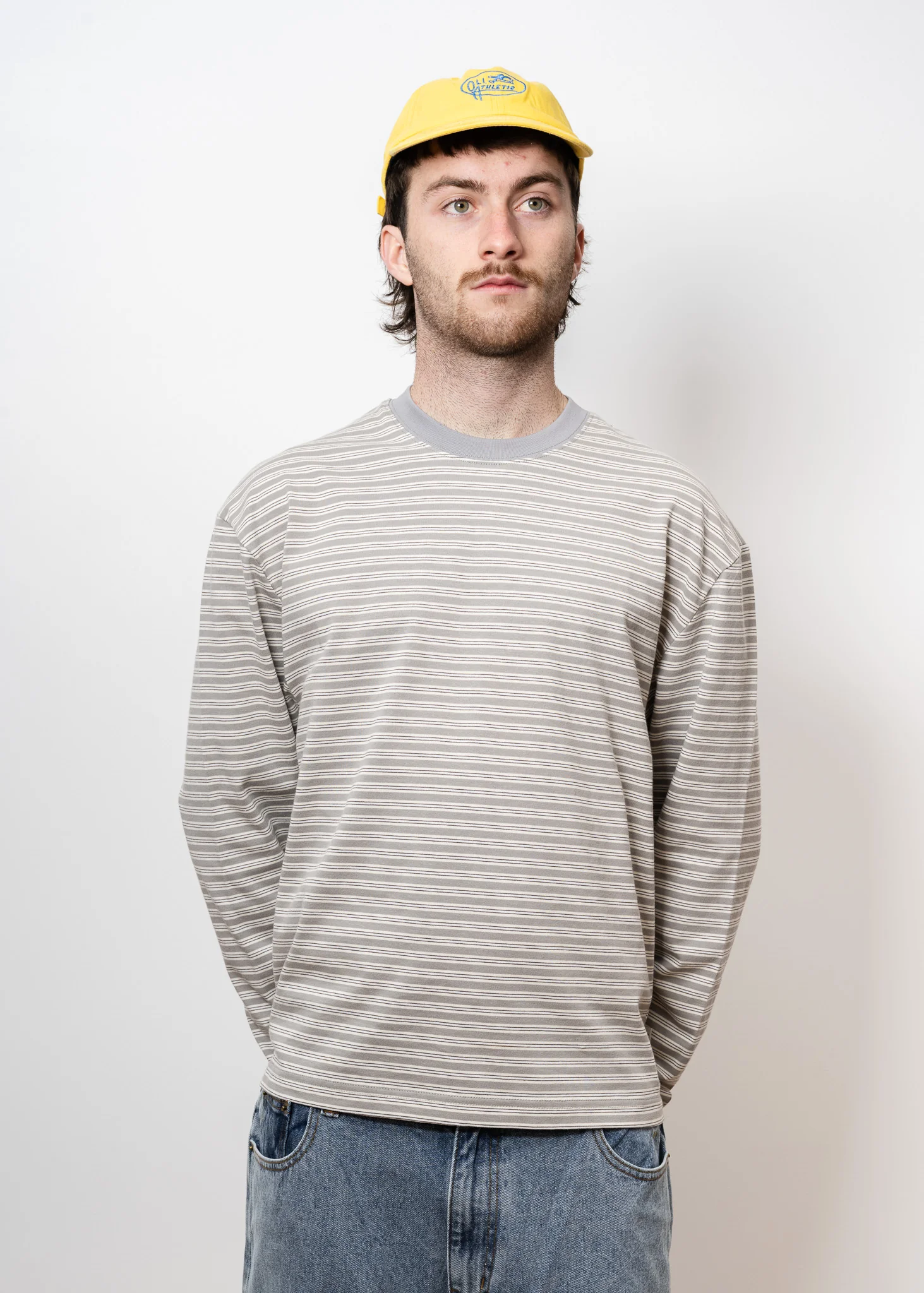Jamie Stripe Long Sleeve T - Grey - Image 3