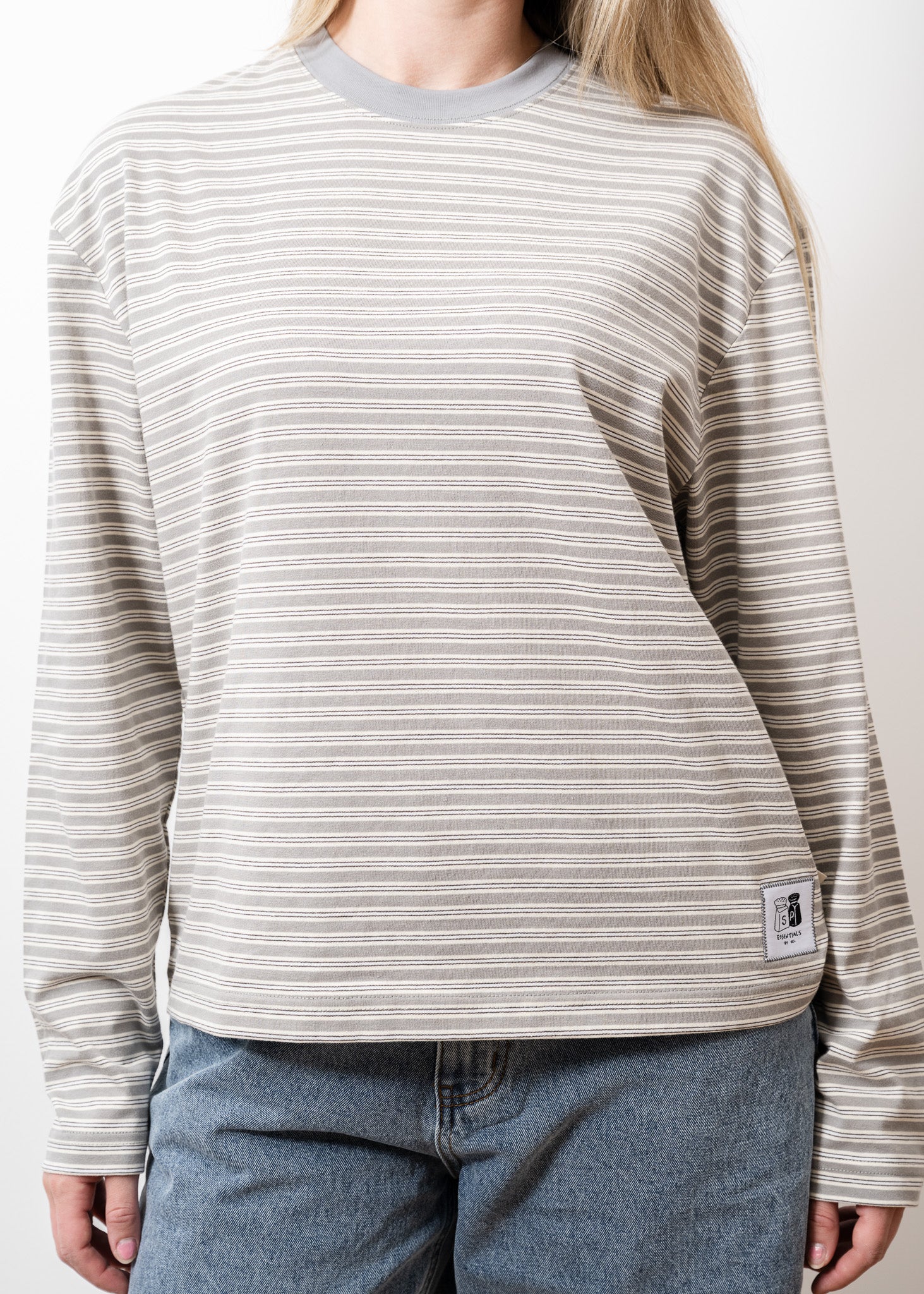 Jamie Stripe Long Sleeve T - Grey - Image 6
