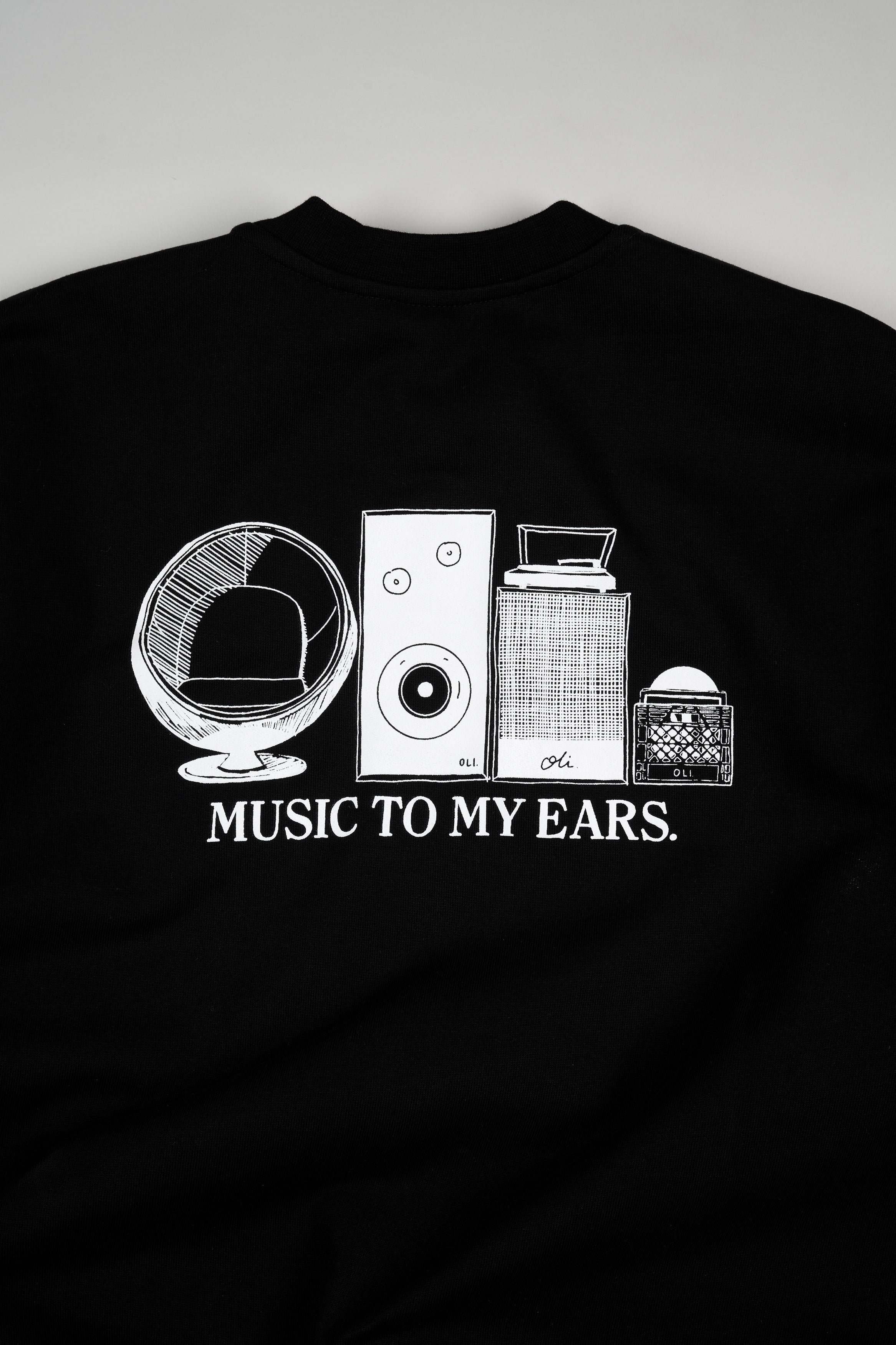 Music To My Ears Back Print T - Black - Image 3