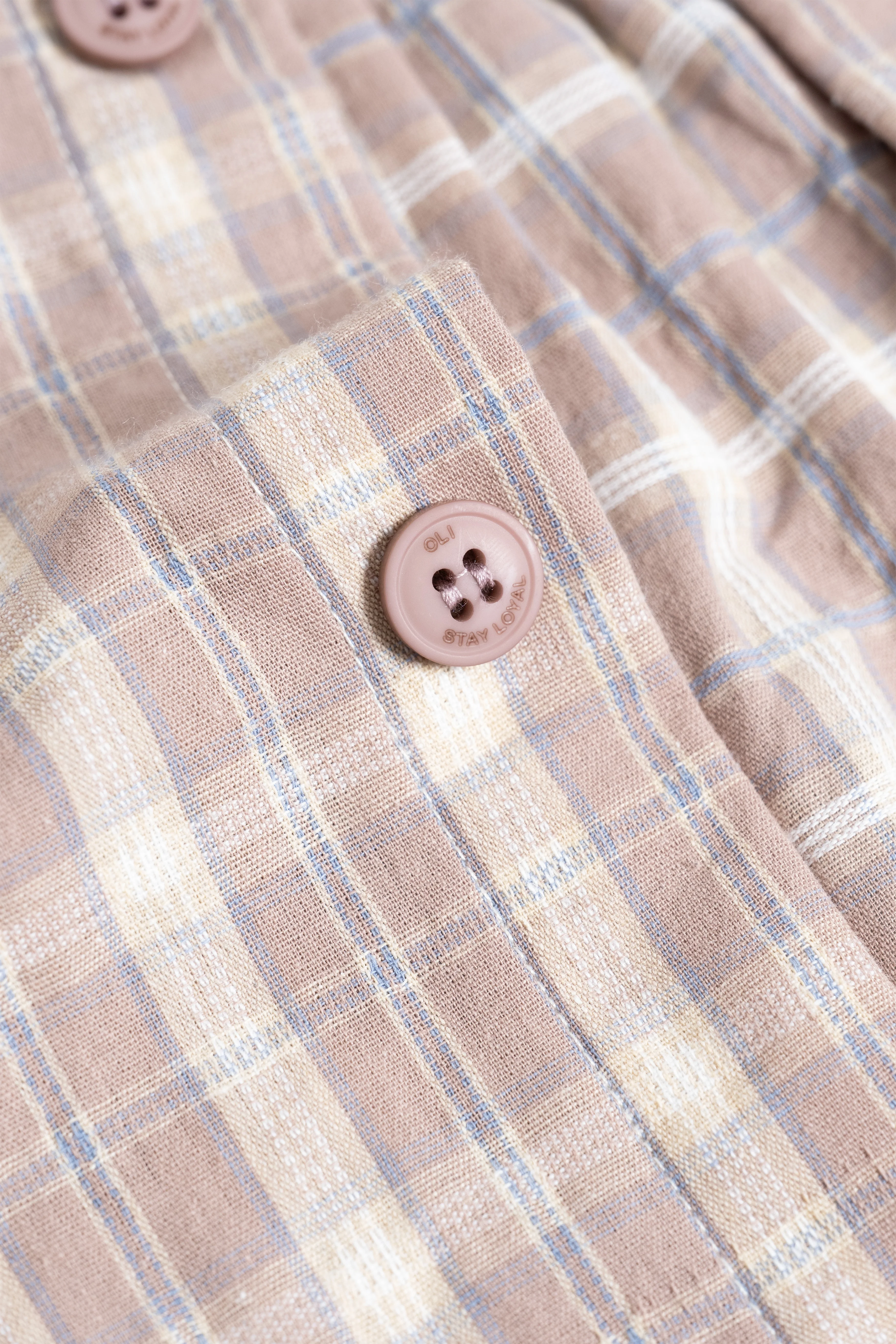 Plaid Long Sleeve Button Up - Clay - Image 7