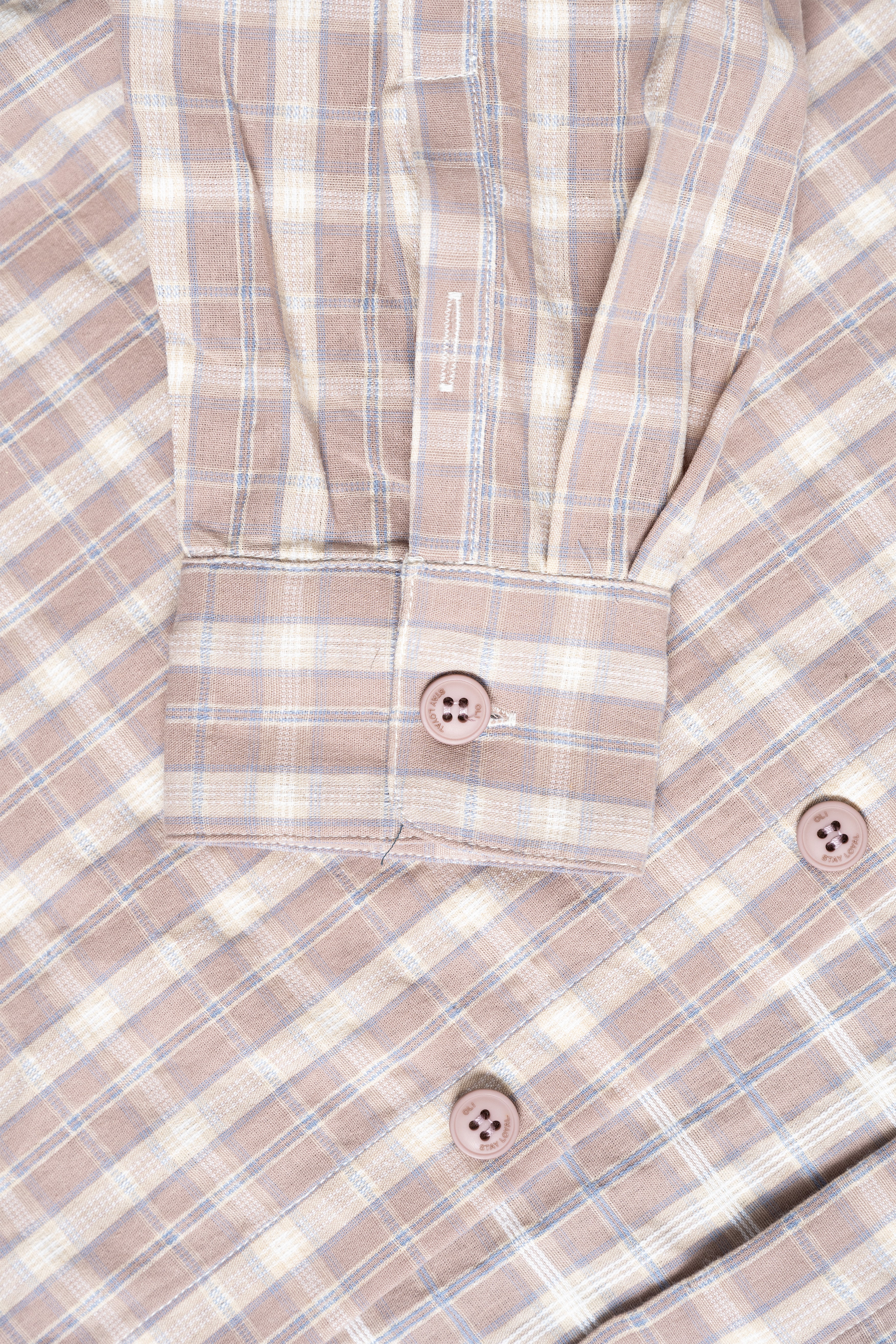 Plaid Long Sleeve Button Up - Clay - Image 8