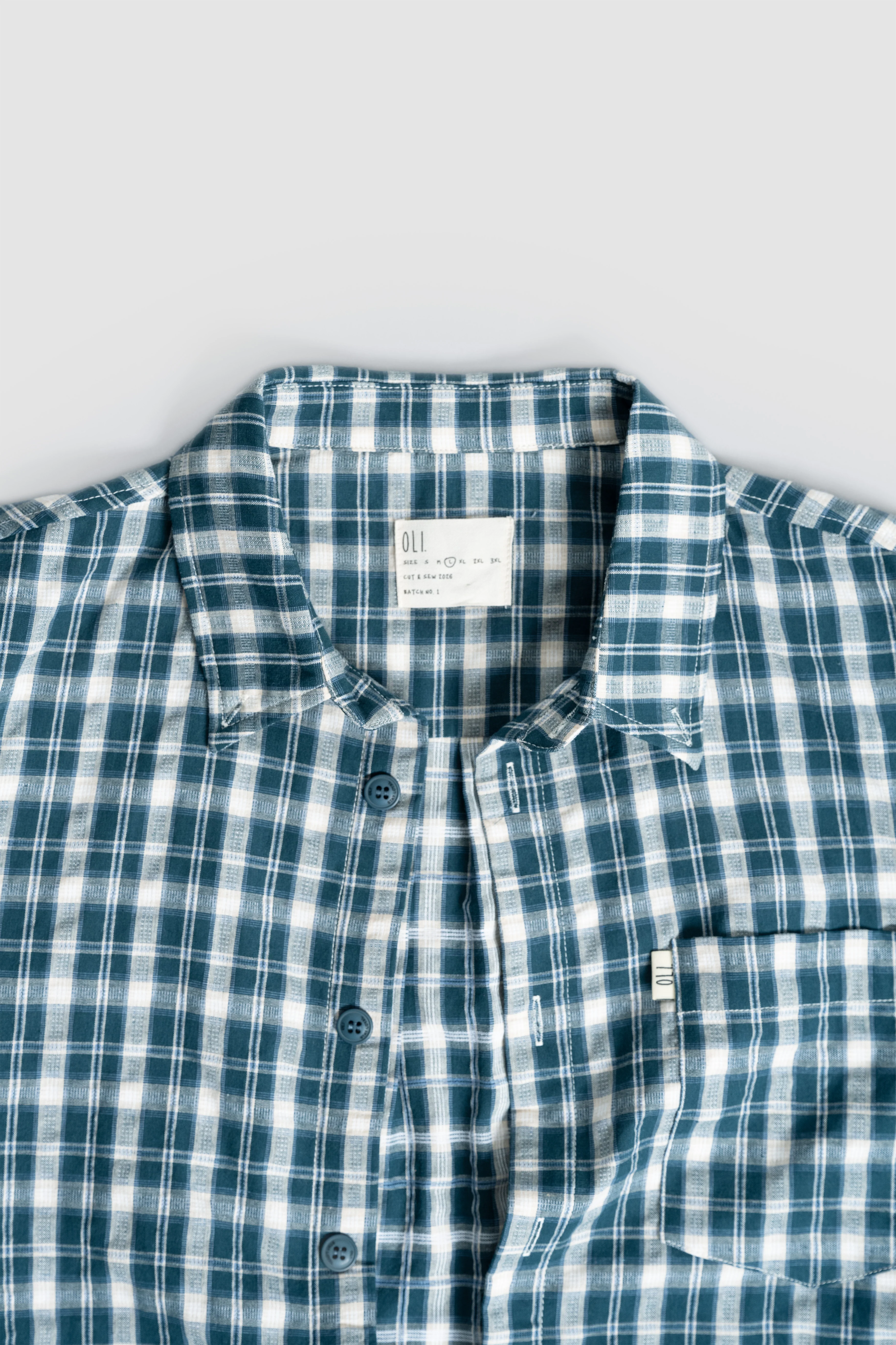 Plaid Long Sleeve Button Up - Teal - Image 6