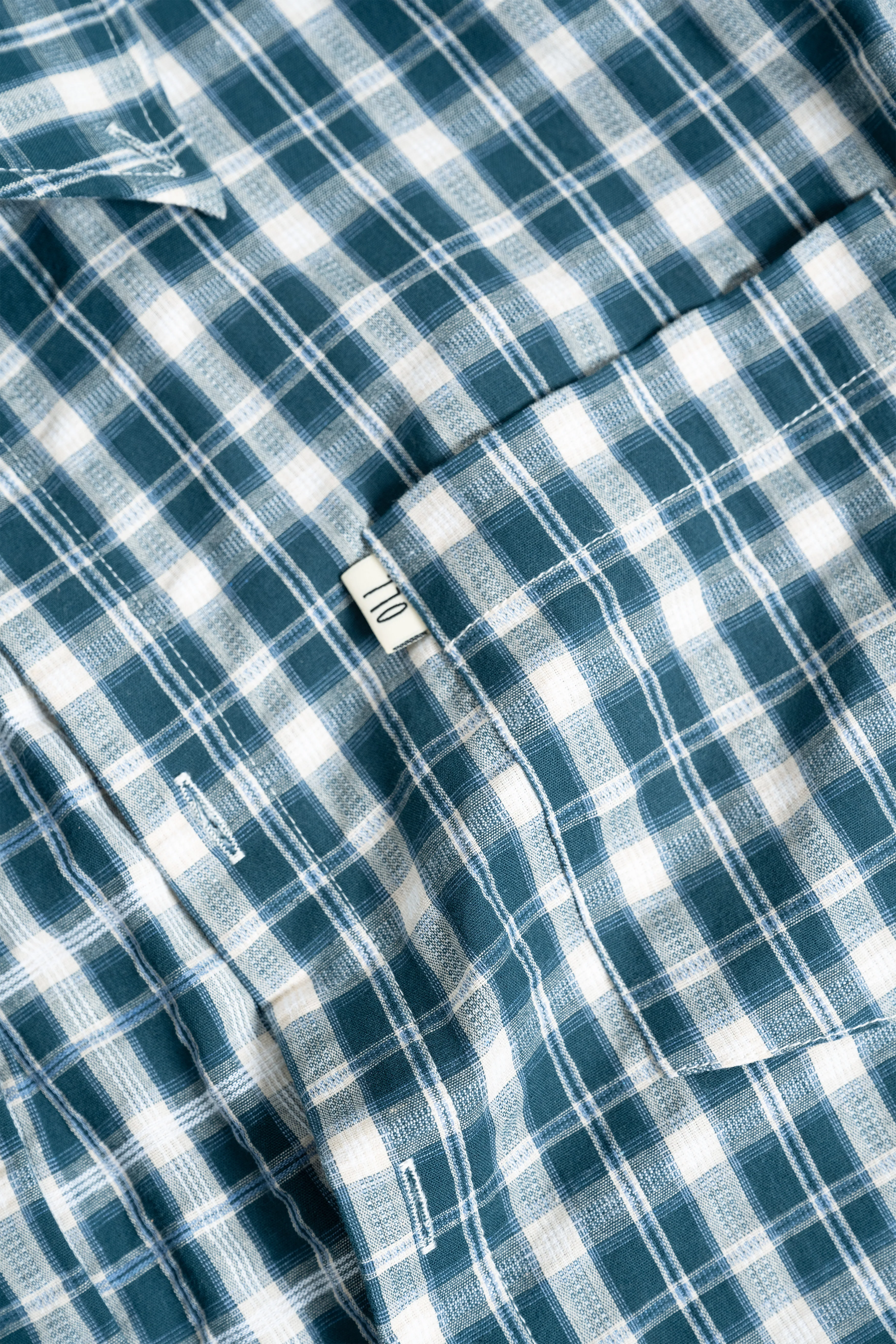 Plaid Long Sleeve Button Up - Teal - Image 7