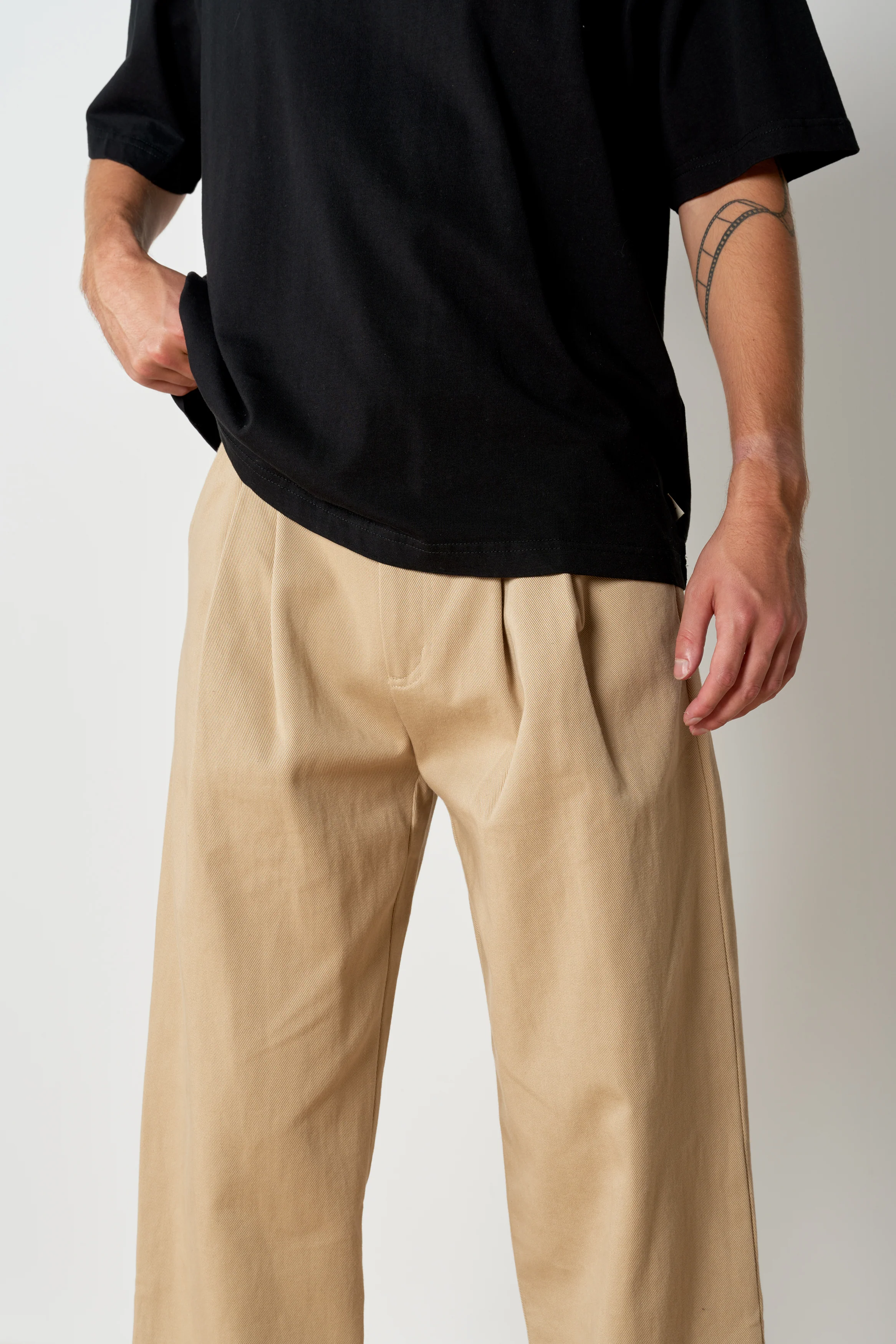 Pleated Pant - Sand - Image 5