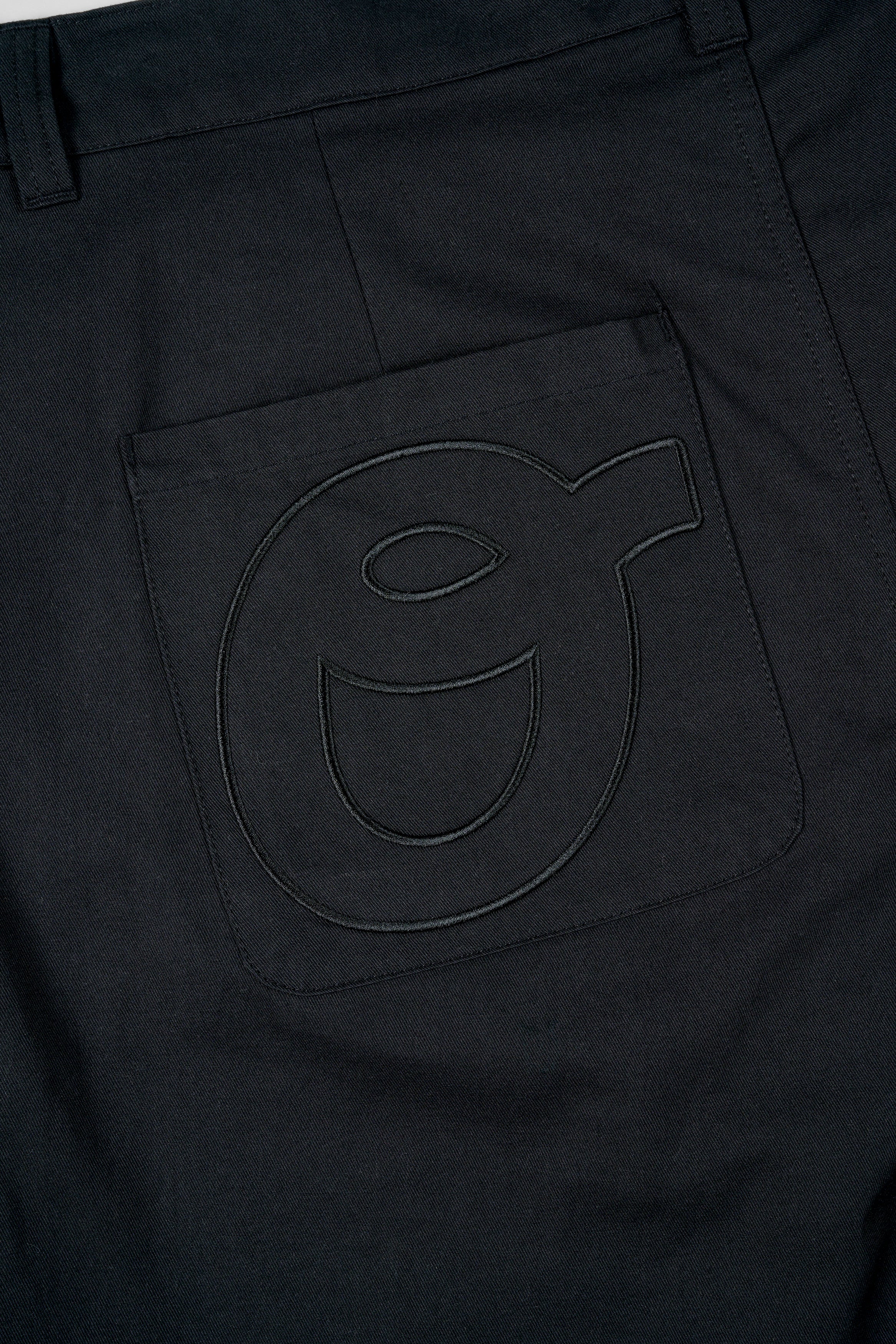 Pleated Cotton Short - Black - Image 10