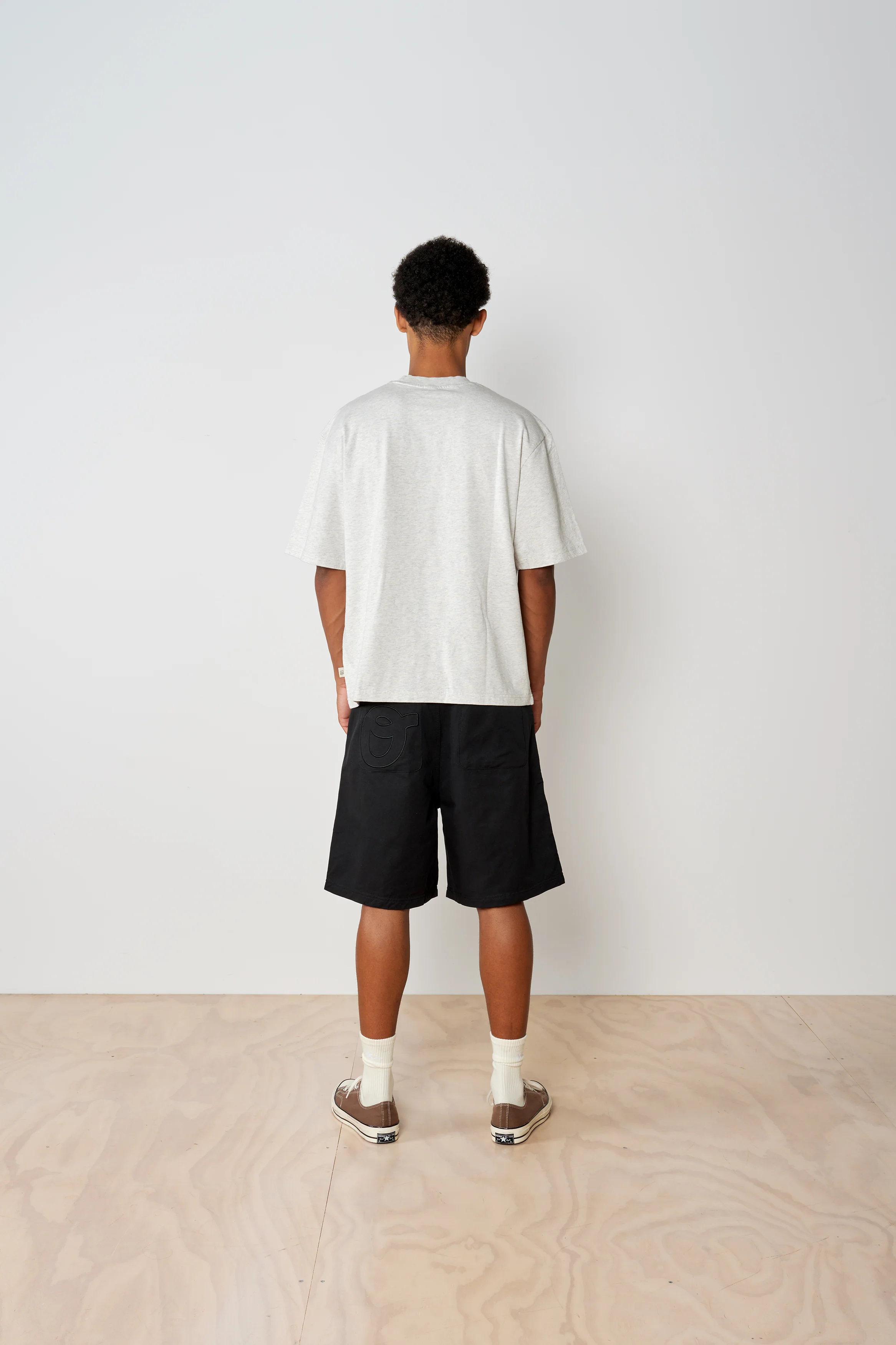 Pleated Cotton Short - Black - Image 5