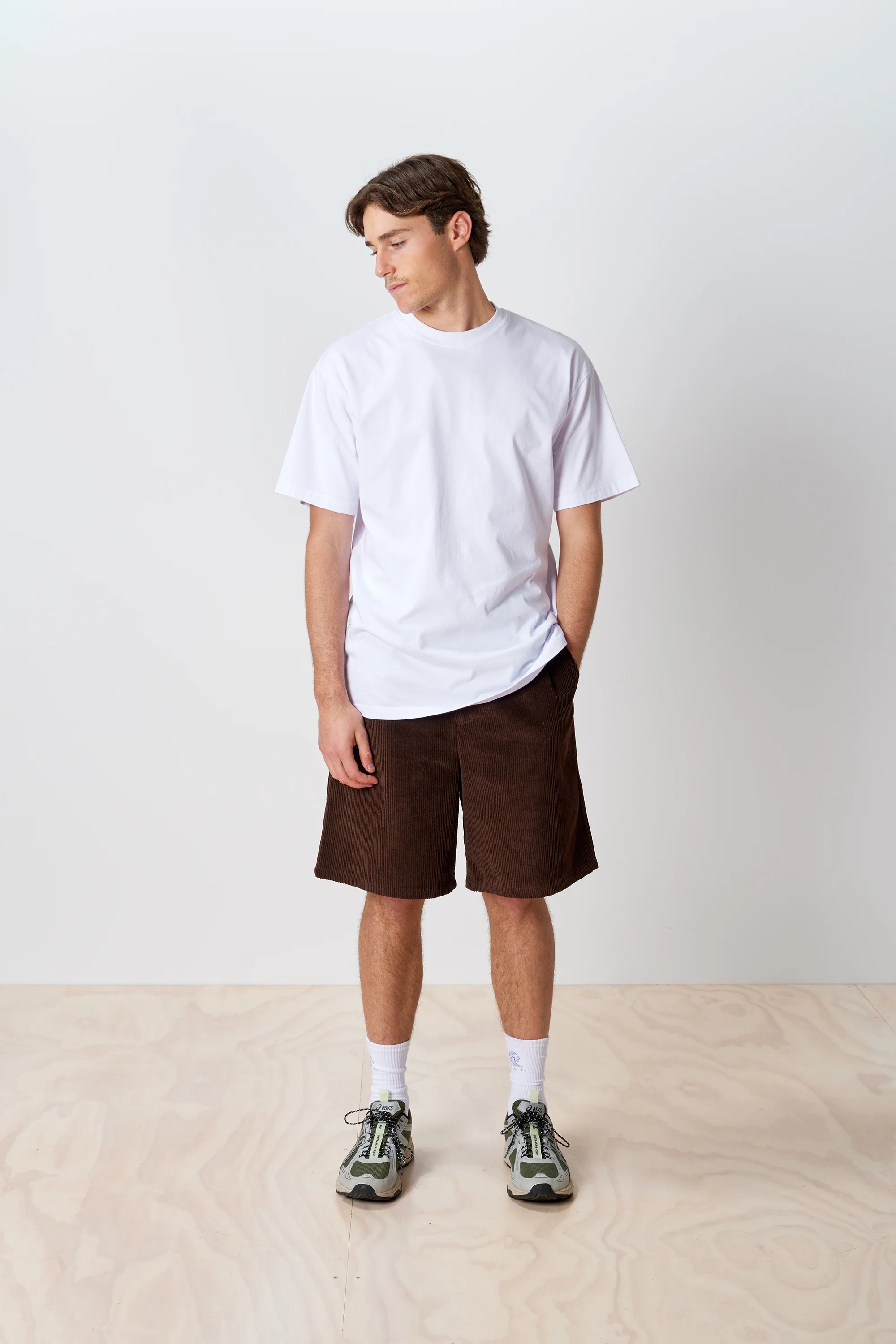 Pleated Short - Choc Cord - Image 3