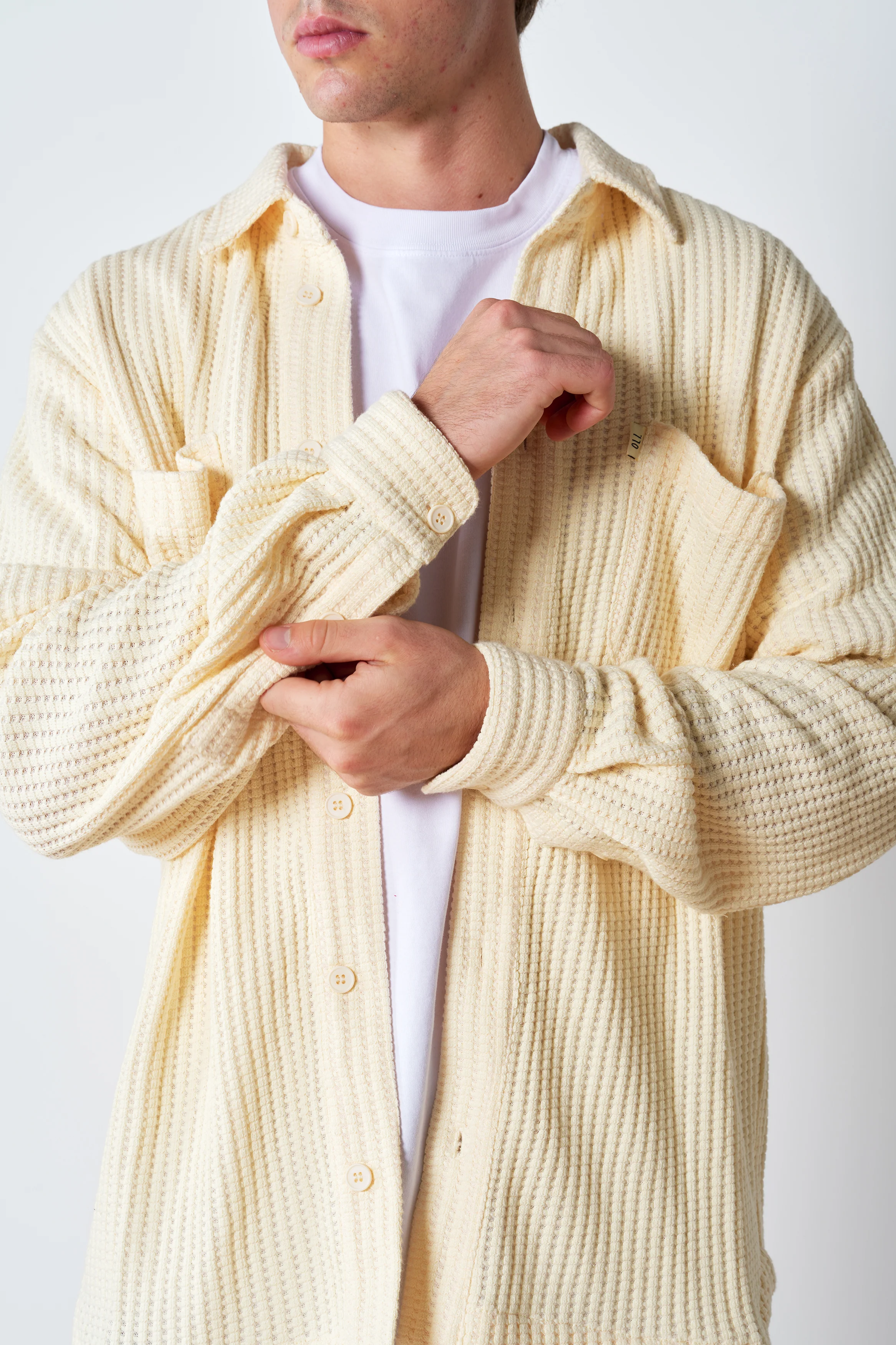 Waffle Button Up - Butter - Image 5
