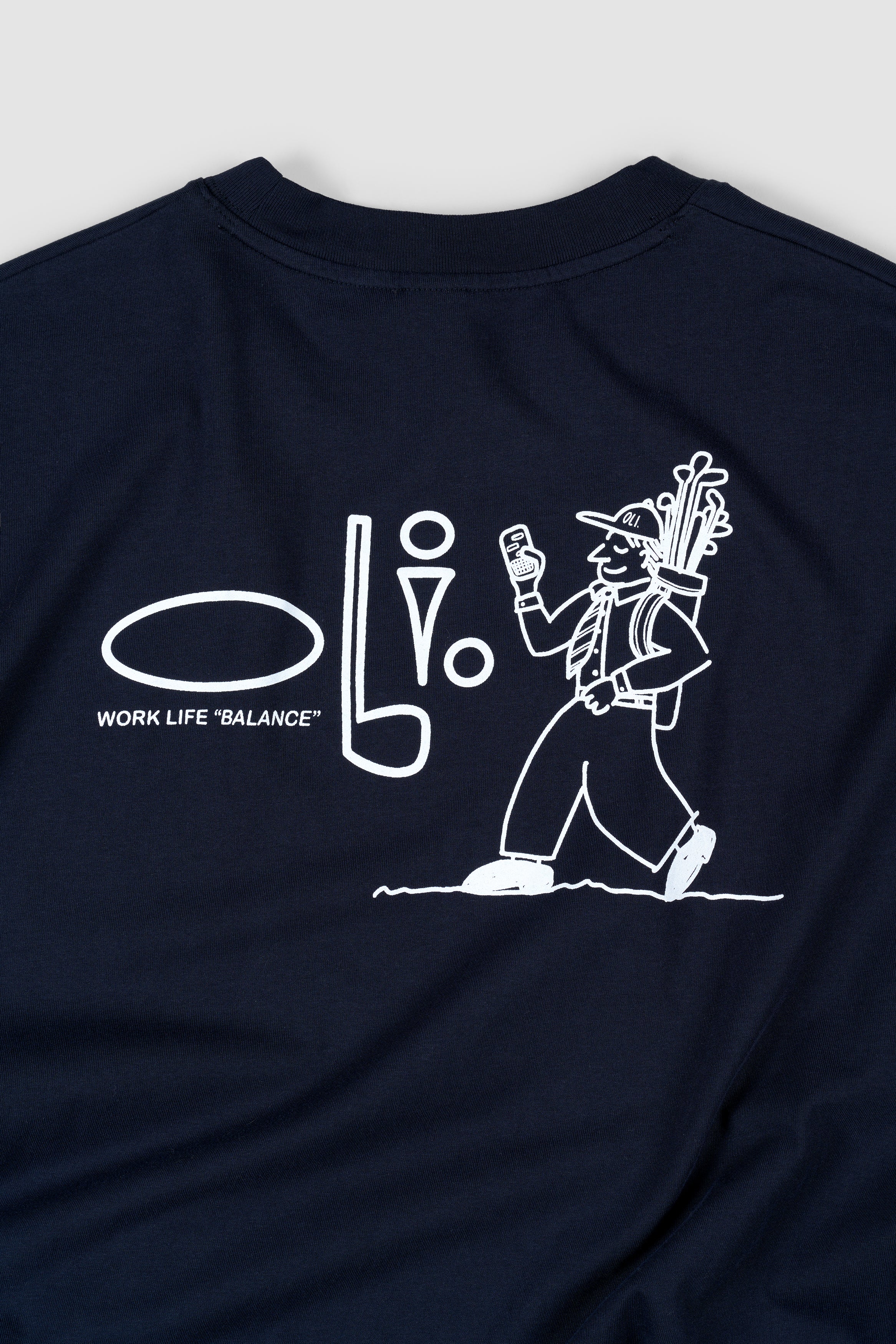 Work Life Balance Back Print T - Navy - Image 7