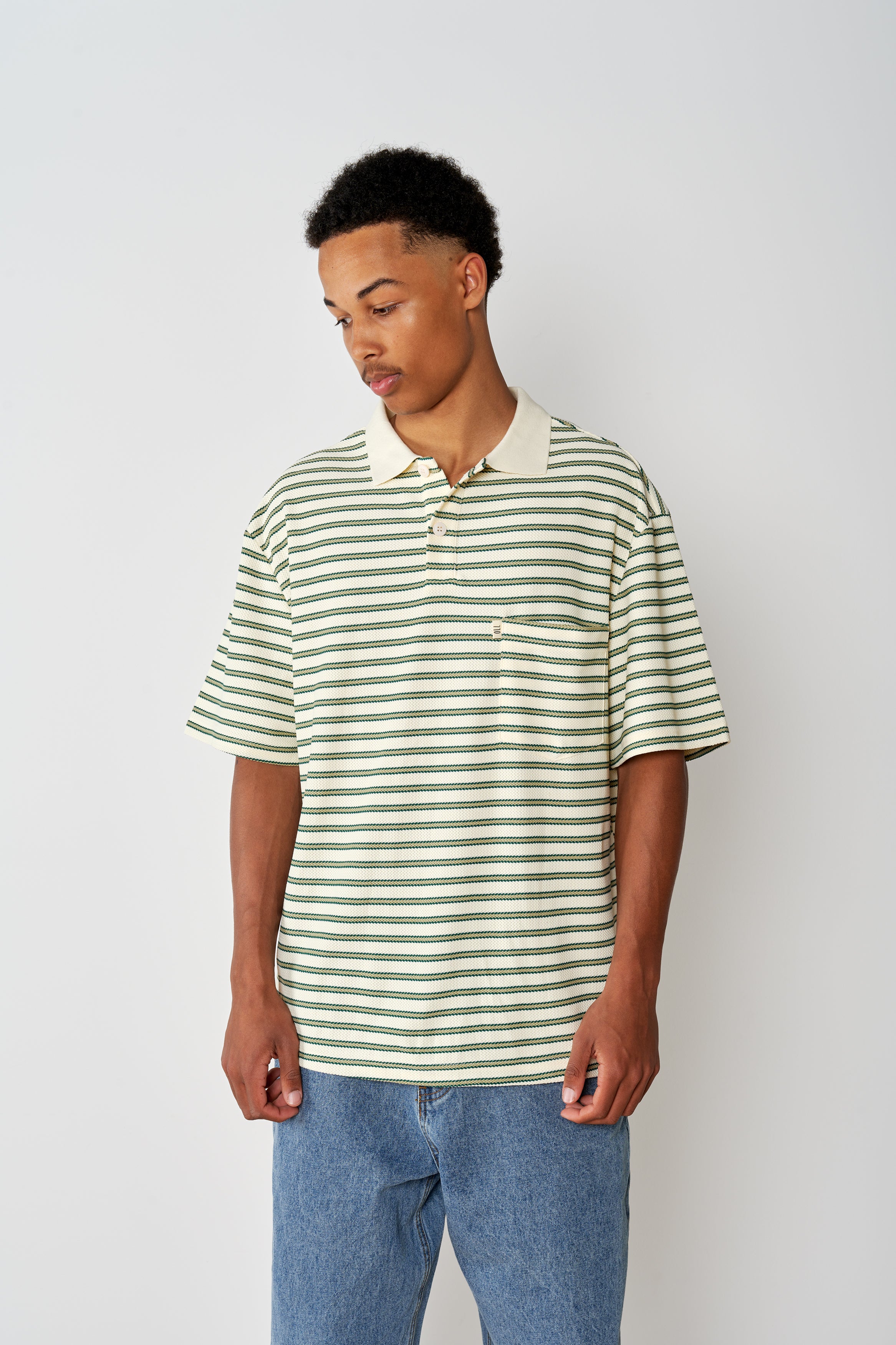 Woven Polo - White - Image 3