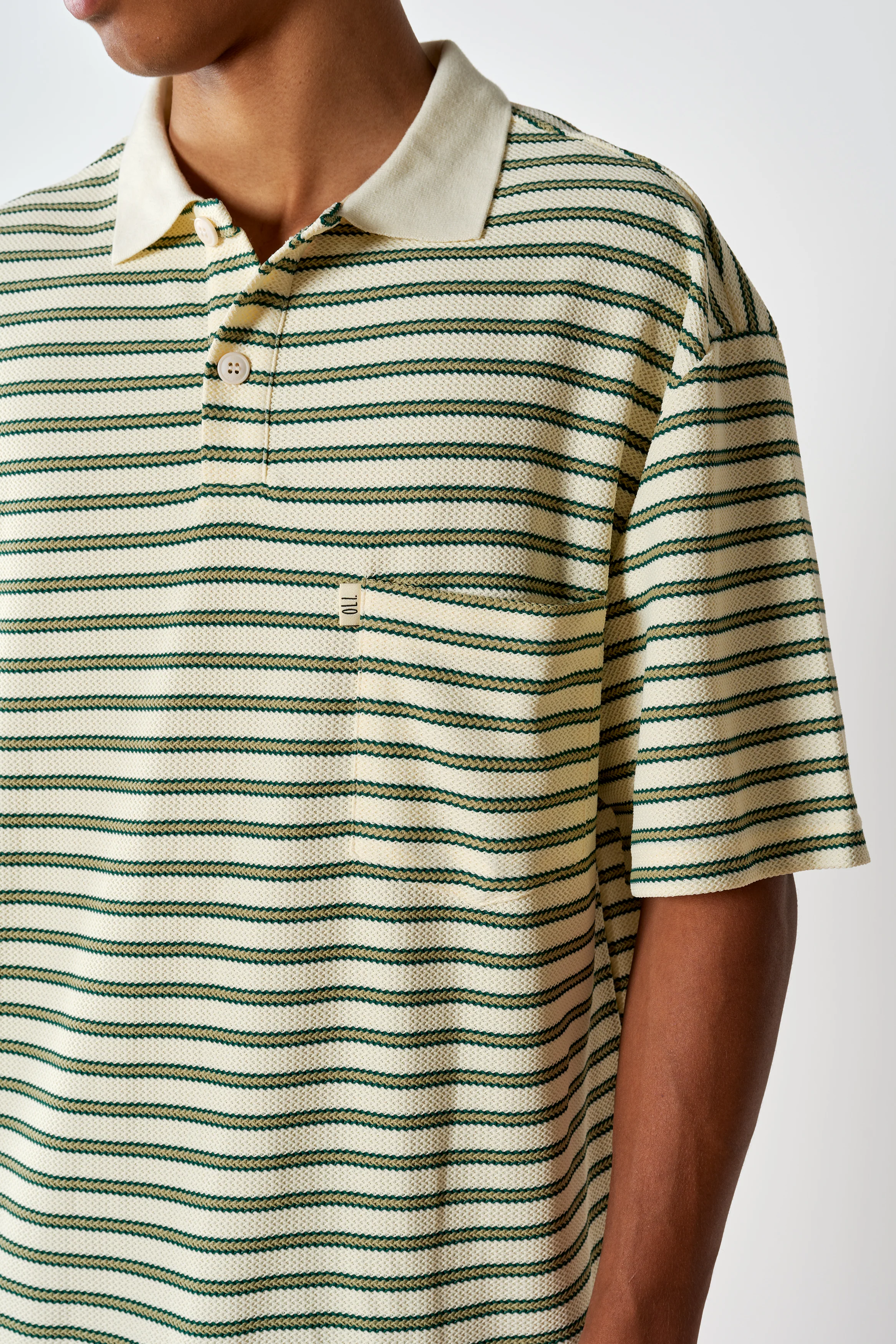 Woven Polo - White - Image 4