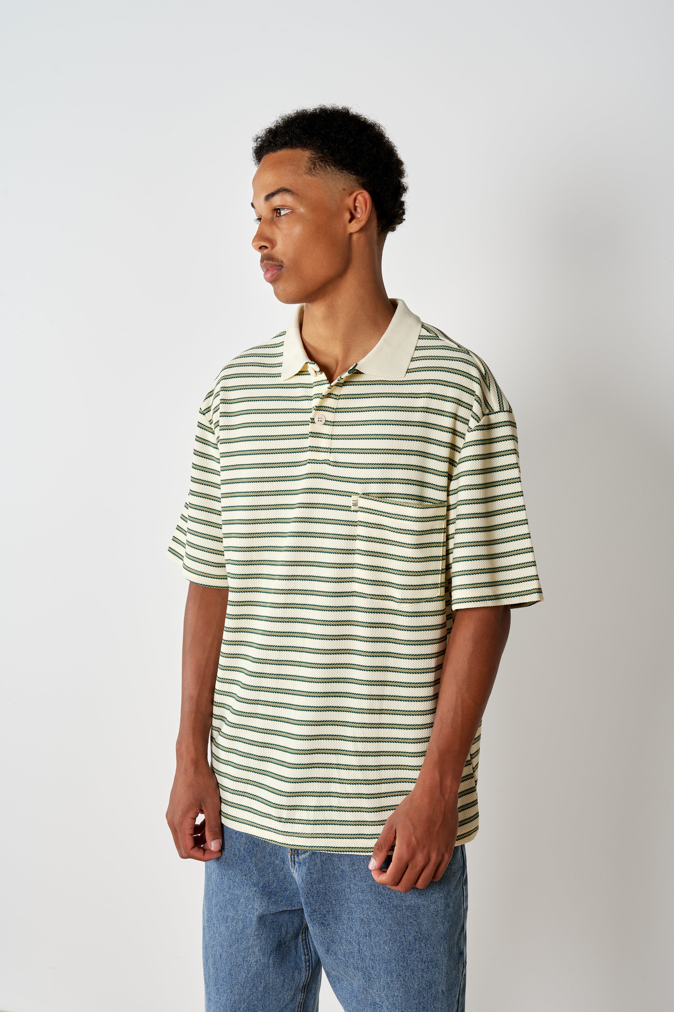 Woven Polo - White - Image 5