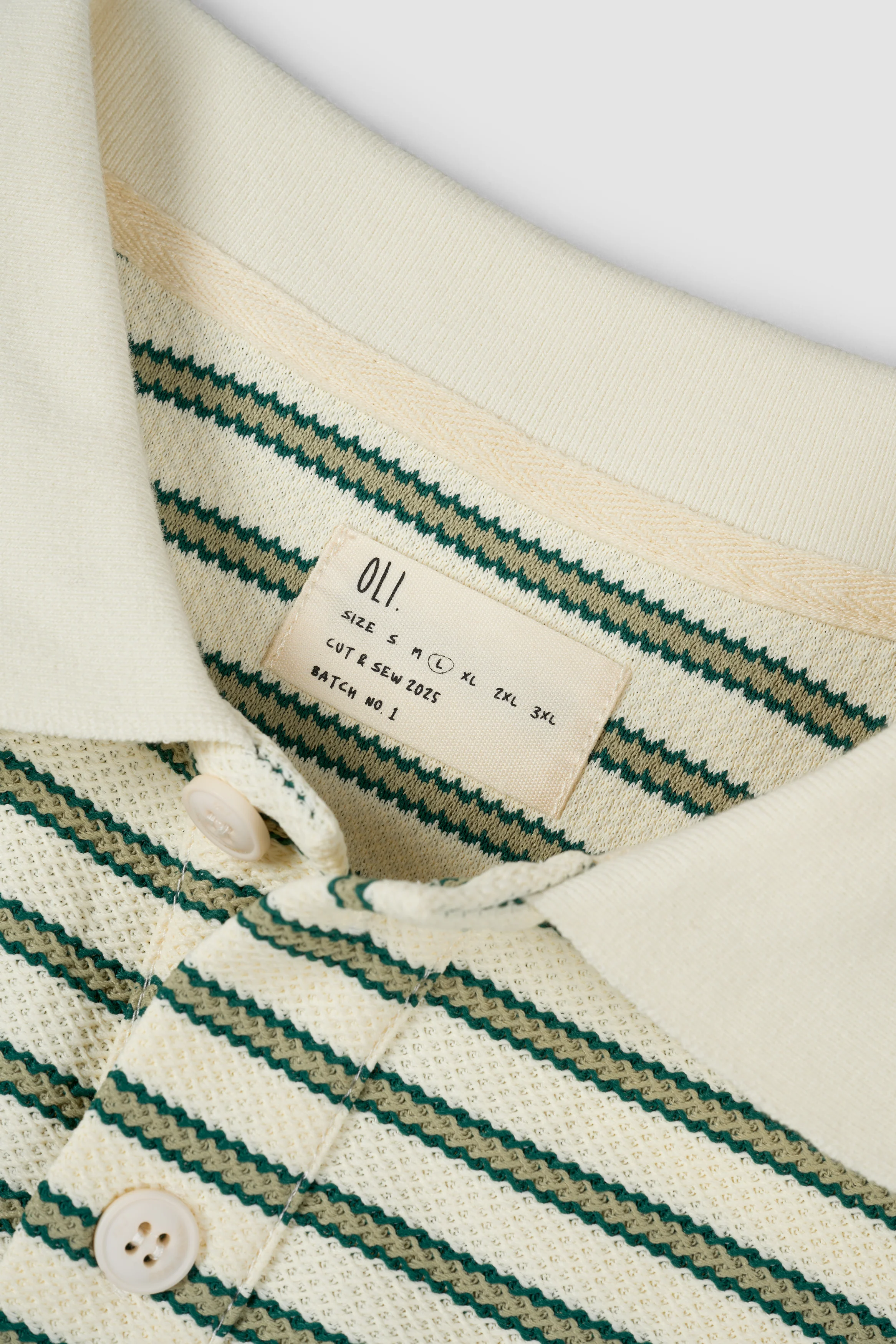 Woven Polo - White - Image 6